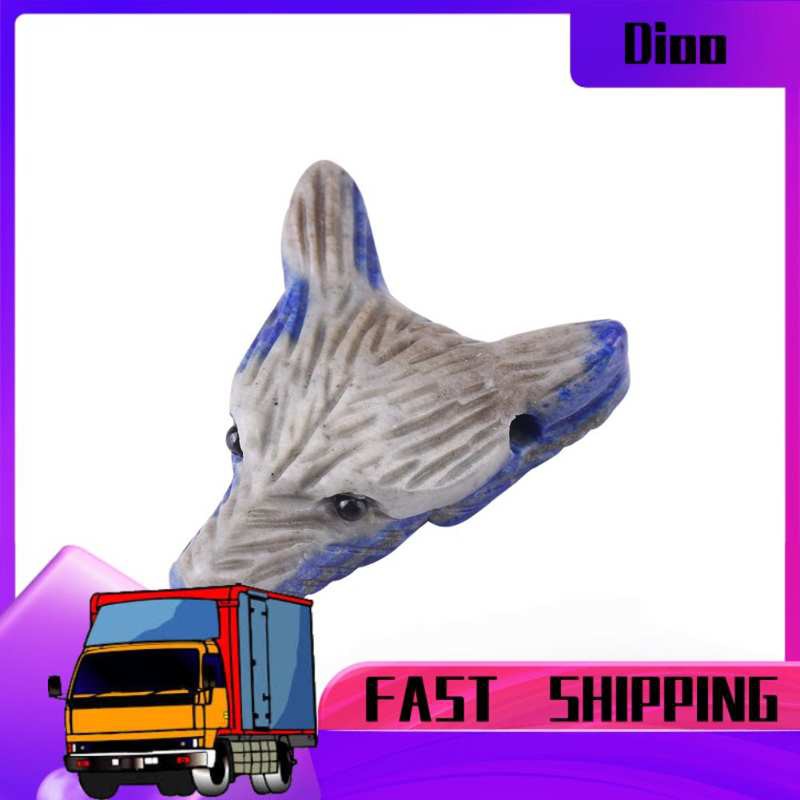 1 Mặt Dây Chuyền Đá Lapis Lazuli Tự Nhiên Hình Đầu Sói 4cm