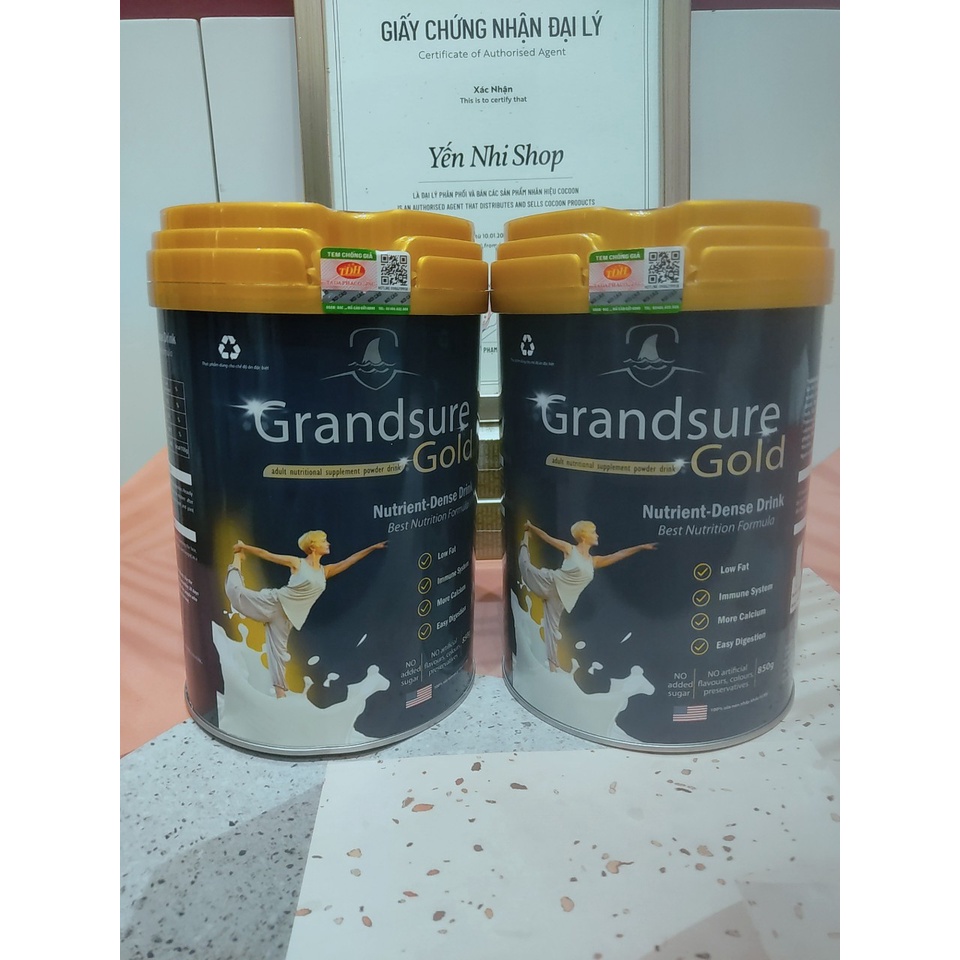 [CHÍNH HÃNG] Sữa bột Grandsure Gold lon 850g (giúp xương khớp chắc khoẻ) date mới nhất