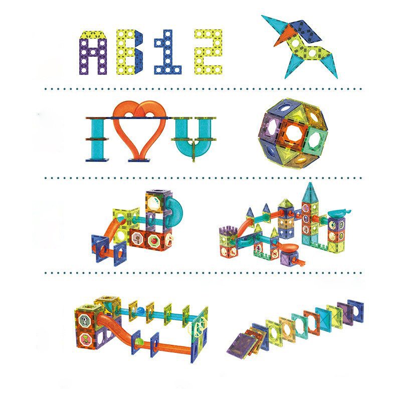 Lego xếp hình nam châm nhiều chi 42,54,62,68 chi tiết nắp ghép giúp bé phát triển trí tuệ