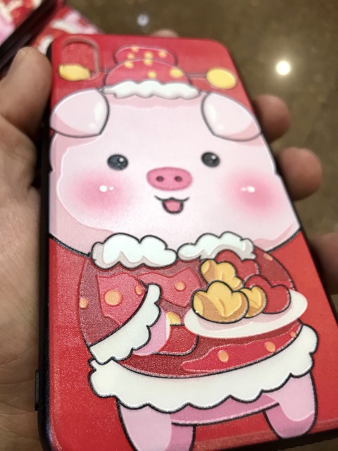 Ốp lưng chú heo chúc tết in nổi