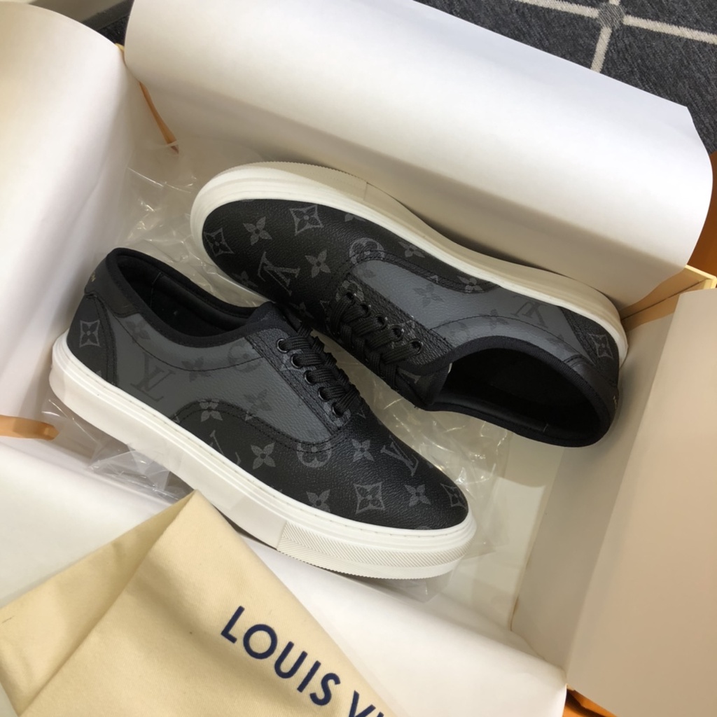 Giày lười da thật cao cấp Louis Vuitton LV mang phong cách thể thao và trẻ trung
