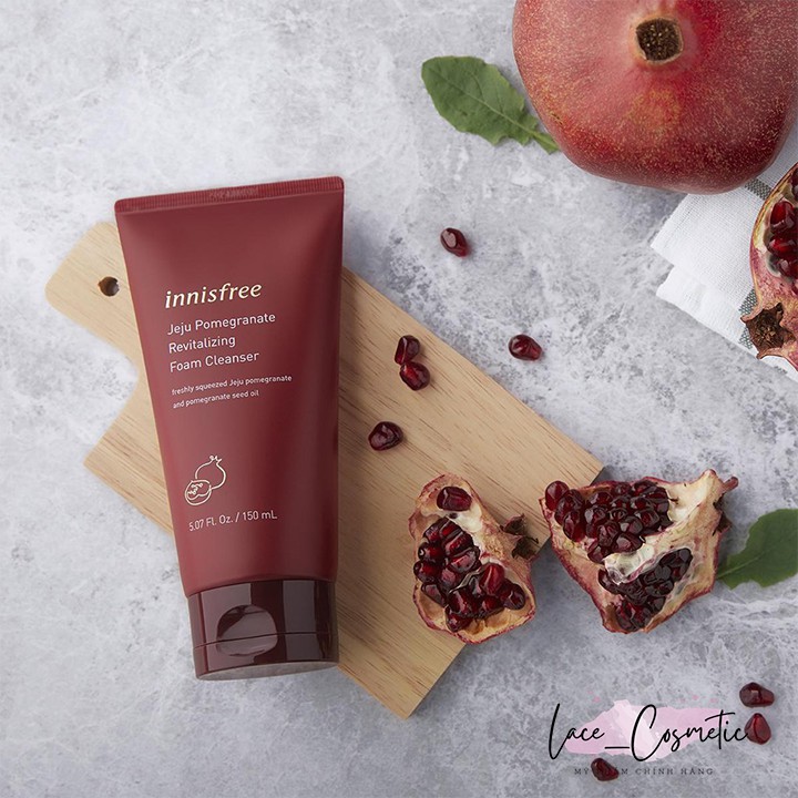 Sữa rửa mặt lựu đỏ Innisfree Jeju Pomegranate Revitalizing Foam Cleanser 2 dung tích 150ml/80ml - LACE COMESTIC