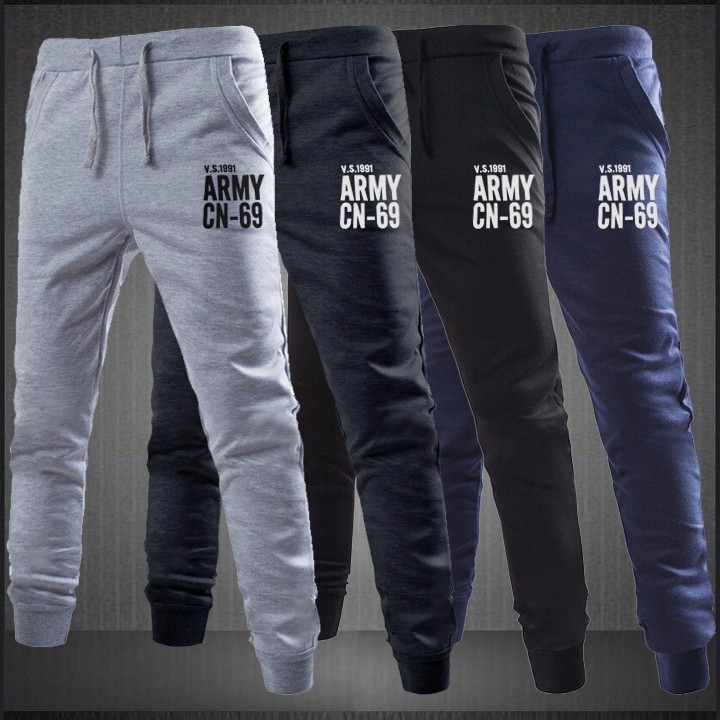 Quần jogger thun logo Army