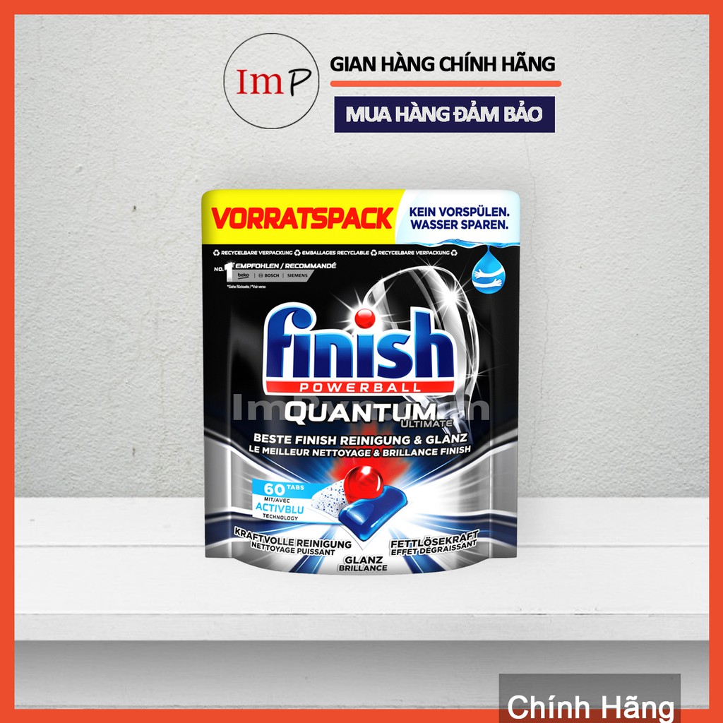 [TRỢ GIÁ THƯƠNG HIỆU] Viên rửa bát Finish Quantum Ultimate 51 viên (Hương ngẫu nhiên)