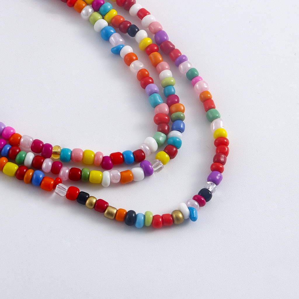 Dây Chuyền Xỏ Hạt Nhiều Màu Sắc Phong Cách Bohemian Sang Trọng Dành Cho Nữ