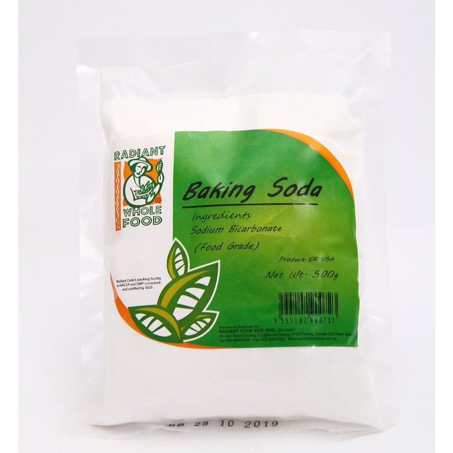 Phụ gia thực phẩm: Bột Baking soda - Dùng cho thực phẩm Radiant Code (Baking soda) (500g)