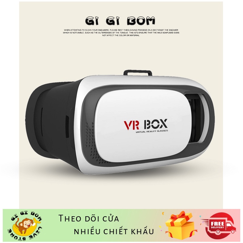 GiGiBomstore VR Kính thực tế ảo VR Box Hình Trực Quan Dùng với Tất cả các dòng Điện Thoại Thông Minh