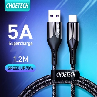 Cáp sạc nhanh 5A cho HUAWEI Mate 30 Pro/ P30 Pro, Mate 40/ 40 Pro, P40, Xiaomi Mi9/ 9Pro 5G  CHOETECH AC0013 40W