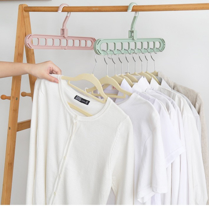 Móc treo quần áo đa năng tiết kiệm diện tích 9 lỗ