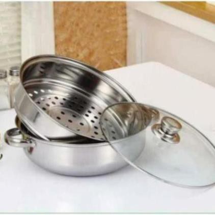 Nồi Hấp Inox 2 Tầng Đa Năng Tiện Dụng