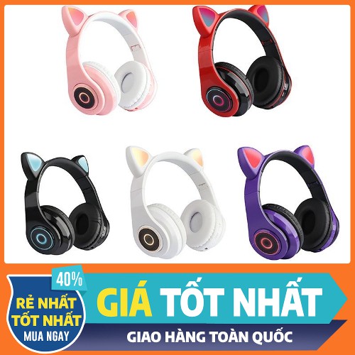 [GIẢM GIÁ CỰC SỐC] Tai Nghe Mèo Bluetooth,Tai Mèo Dễ Thương Có Mic,Âm Bass Mạnh Mẽ Và Dung Lượng Pin Khủng 400mAh | BigBuy360 - bigbuy360.vn