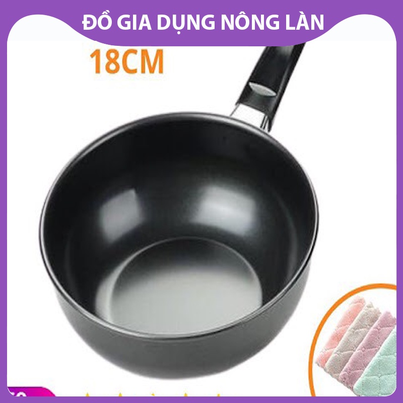 Chảo chống dính sâu lòng18cm, chiên, dán, xào đa năng siêu bền dùng cho mọi loại bếp chiên rán thực phẩm tiện lợi NLshop