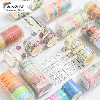 Winzge Set 4 Cuộn Băng Keo Giấy Nhiều Màu Sắc