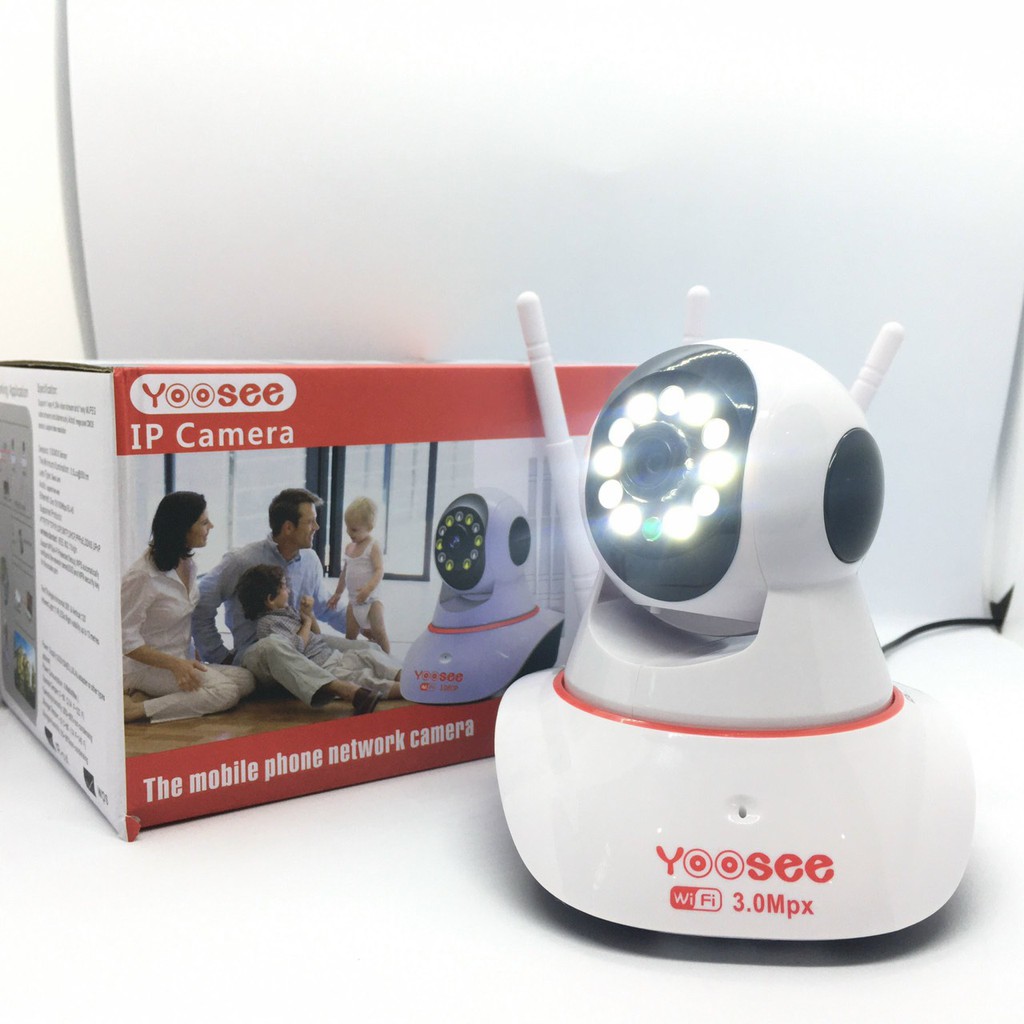 Camera Yoosee 3 râu 3.0Mpx 11led quan sát cho ảnh màu cả ban đêm - Bảo hành 12 tháng - Kèm thẻ nhớ tới 64GB