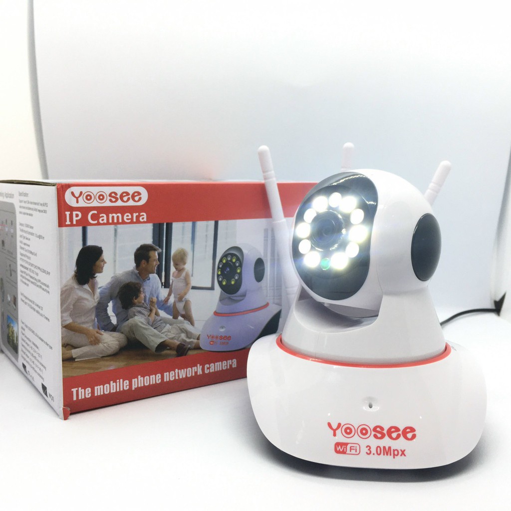 Camera Yoosee 3 râu 3.0Mpx 11led quan sát cho ảnh màu cả ban đêm - Bỏa hành 12 tháng - Kèm thẻ nhớ tới 64GB