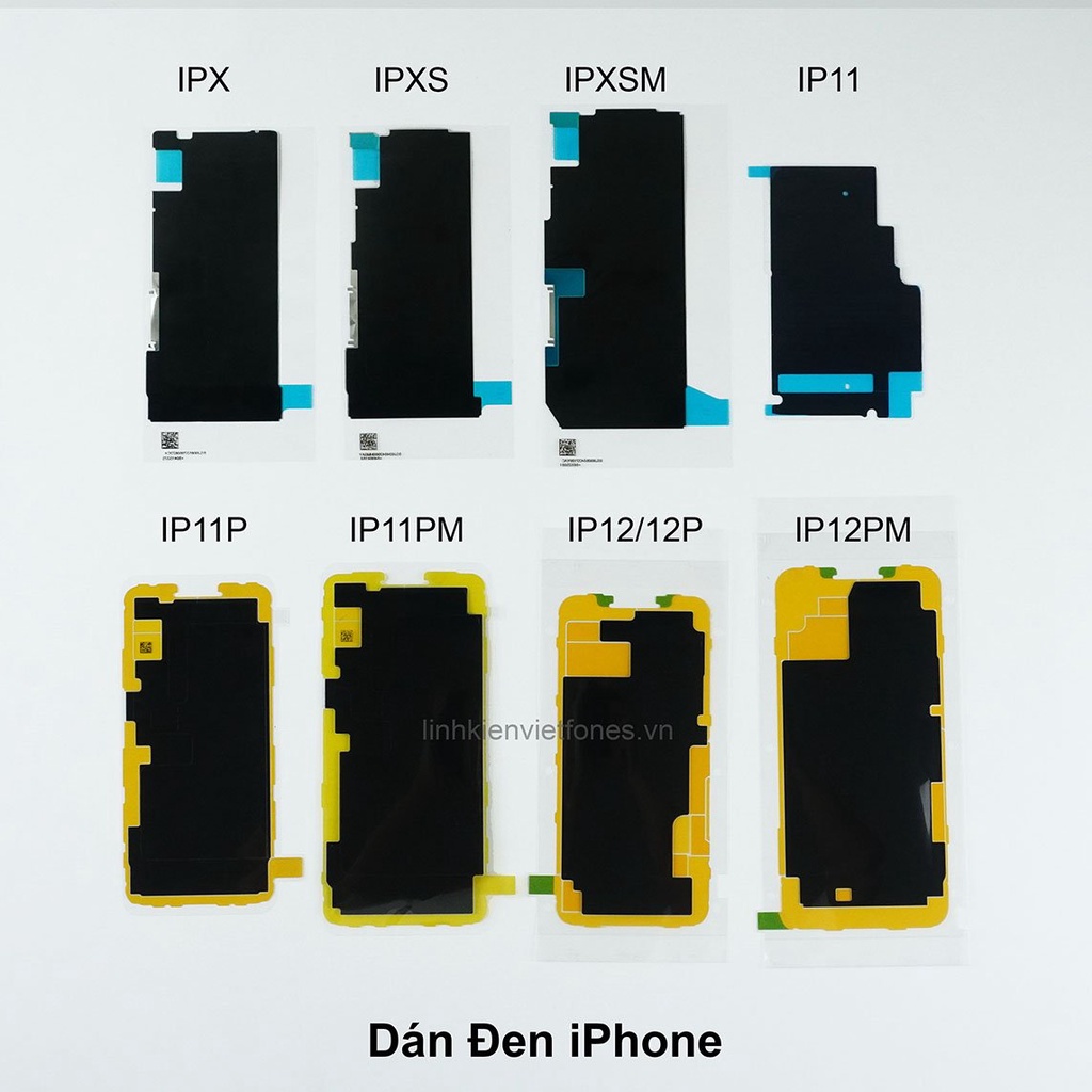 Dán đen màn hình iPhone X đến 12 Pro Max