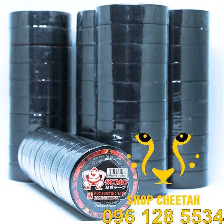 Băng dính điện Sumo – Hàng xuất Nhật Bản – Chống cháy lan cấp độ A – Dùng nối đầu dây điện