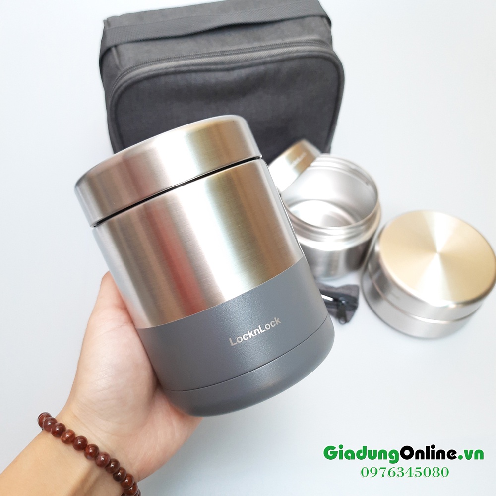 Bộ Hộp Cơm Giữ Nhiệt Inox 304 LocknLock LHC8013 1150ml - Larva Store