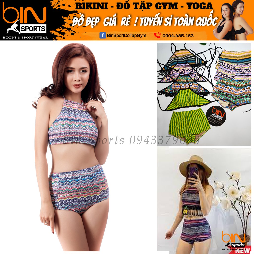 Bộ Bơi Nữ Yếm Đùi Hai Mảnh Freesize Bin Sports BHV128 v2