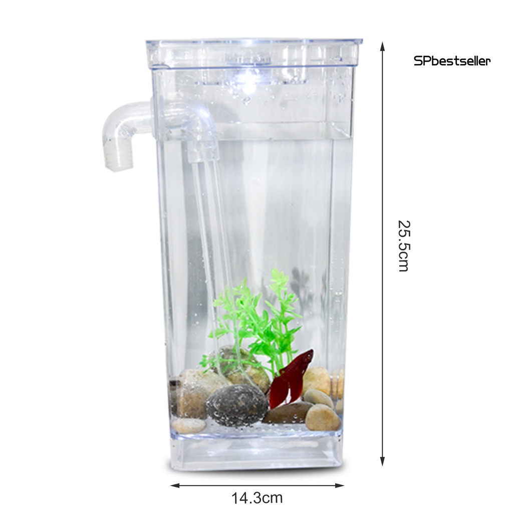 1 Bộ Bể Cá Mini Trong Suốt Tự Động Lọc Nước