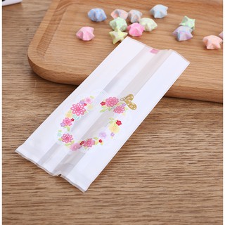(Set 50) (Set 50) Túi bánh đựng bánh Vòng Hoa