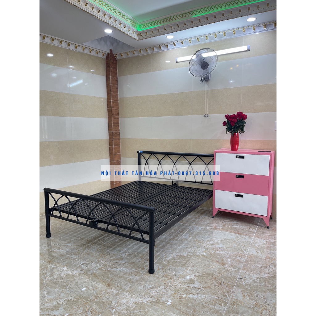 Giường sắt Tân Hóa Phát kiểu mới nhiều kích thước từ 1m đến 1m8