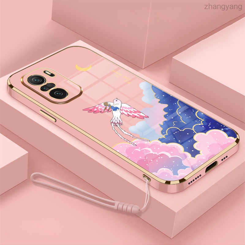 Ốp Điện Thoại Mềm Mạ Điện Kèm Dây Đeo Cho Redmi note 10 note 10 pro note 9 note 9s note 9 pro note 8 note 8 pro note 7