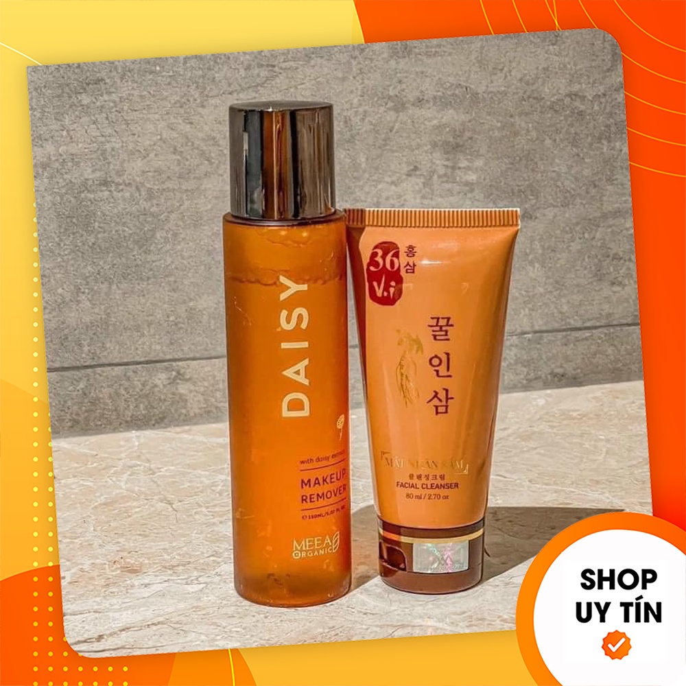 [Chính hãng] Combo Sữa Rửa Mặt Đông Y 36 Vị Mật Nhân Sâm MeeA Origin + Nước Tẩy Trang Daisy Hoa Cúc MeeA Organic