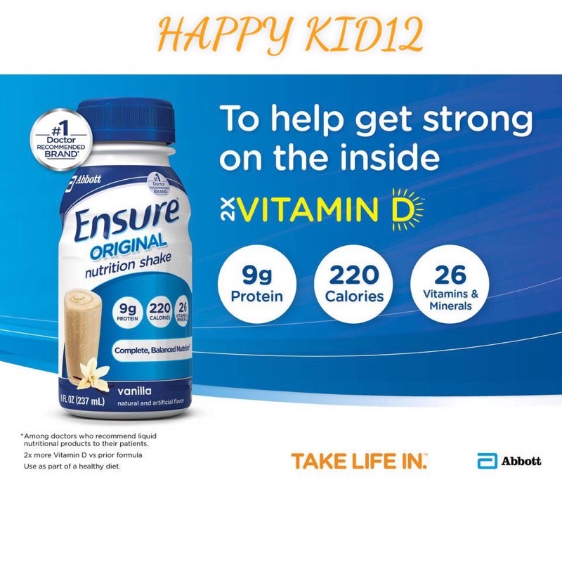 Ensure nước hương Vani 237ml/chai