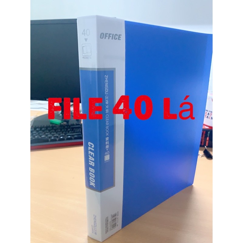 File 40 lá xanh dương - bìa 40 lá xanh dương