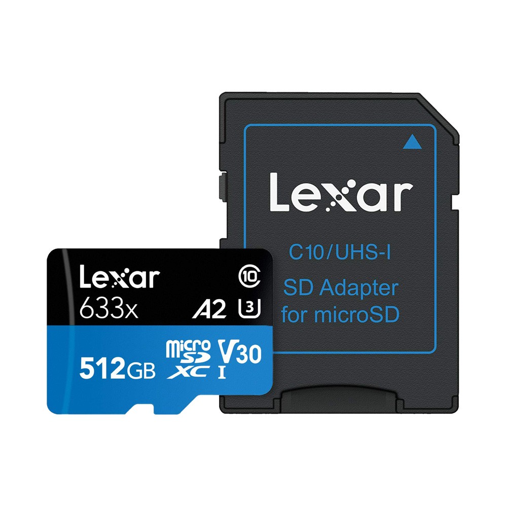 Thẻ nhớ Lexar 256GB - 512GB MicroSDXC 633x A1 V30 95/45 MBs