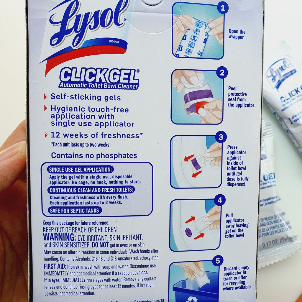 Lysol gel thơm diệt khuẩn tẩy rửa bồn cầu