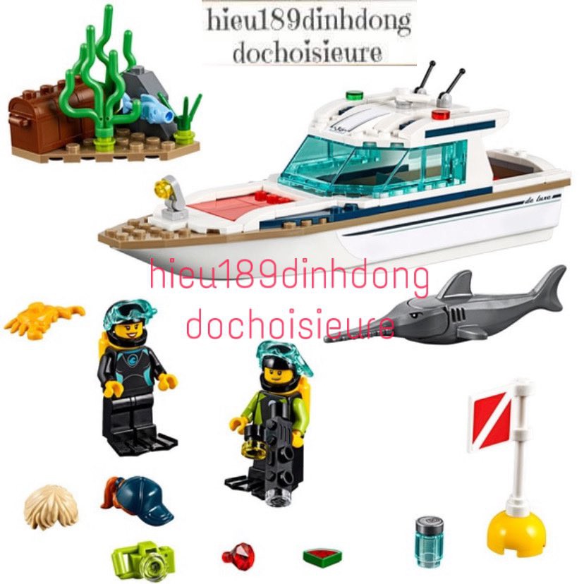 Lắp ráp xếp hình not Lego City 11221 : Tàu đánh bắt cá mập đầu kiếm cổ đại 160 mảnh