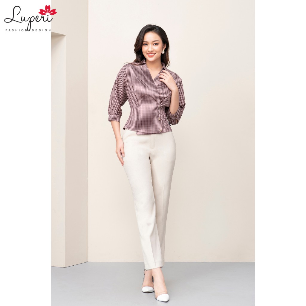 [Mã LT50 giảm 50k đơn 250k] Áo Sơ Mi Nữ Tay Lỡ Có Bo Eo LUPERI LFSM1180 Cao Cấp Cho Bạn Nữ Đi Chơi, Đi Làm