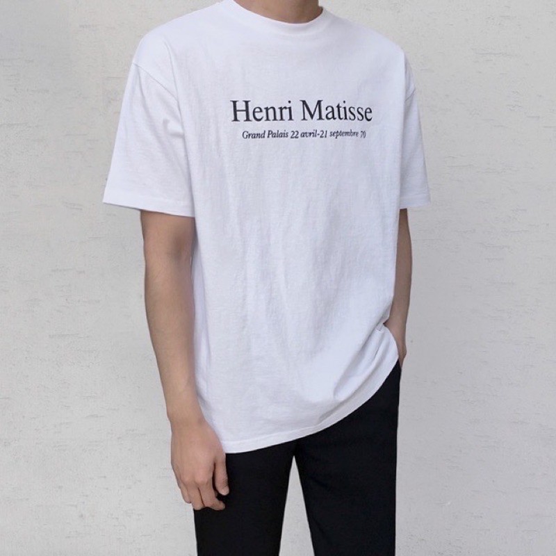 Áo Thun Tay Lỡ Unisex HENRI MATISSE vải cotton màu ĐEN/TRẮNG 🦋/Nam nữ unisex/FREESHIP 99K ❤️