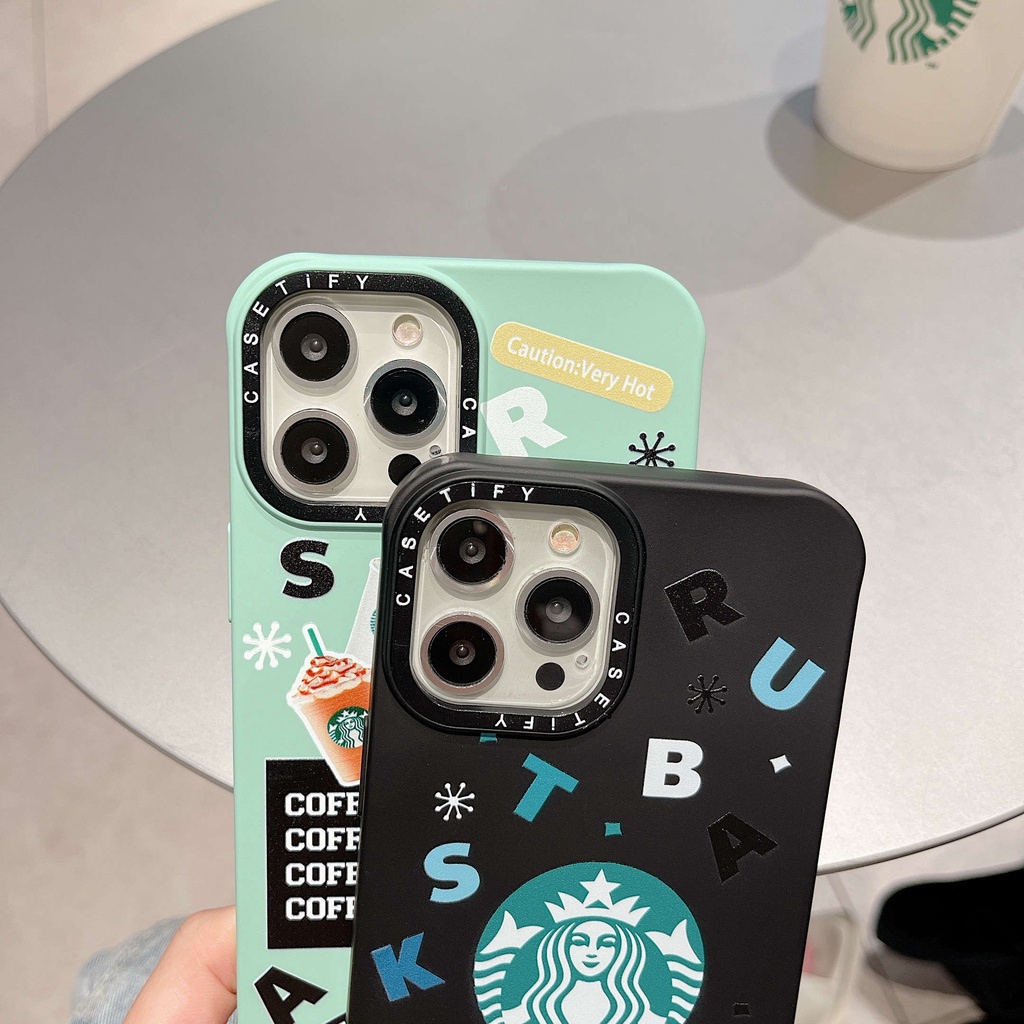 Ốp Điện Thoại Mềm Tích Hợp Họa Tiết Starbucks Cho iPhone13Pro iP12Pro XS iPhone11 12Promax 13Promax 11 12 13