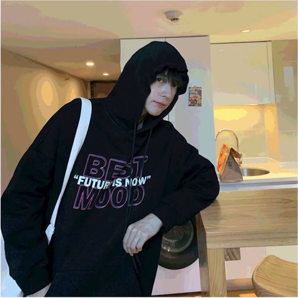 Áo hoodie dáng rộng rãi họa tiết in chữ tiếng Anh có 3 màu sắc tuỳ chọn (M-5Xl) | BigBuy360 - bigbuy360.vn