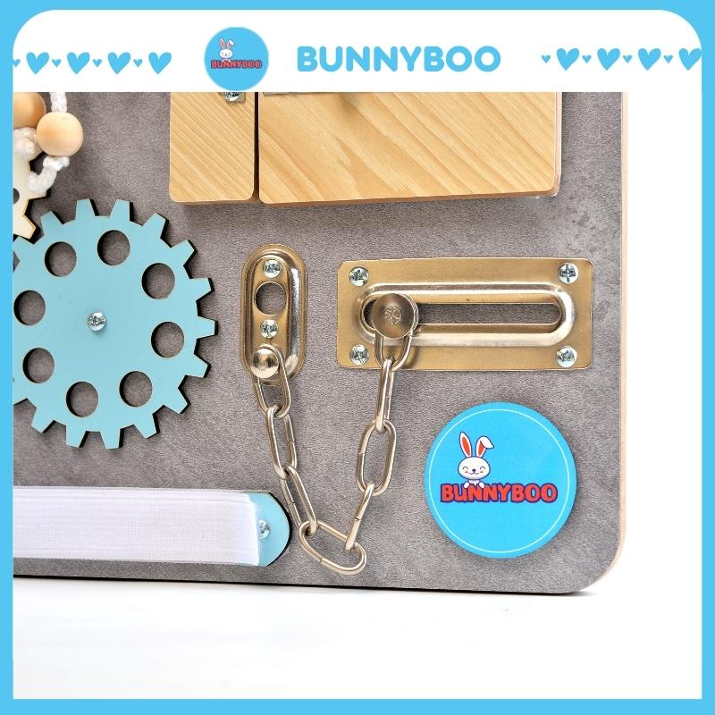 Đồ chơi trẻ em BUNNYBOO cho bé 1 - 2 tuổi  busy board bảng bận rộn đồ chơi thông minh cho bé gỗ cao cấp free gắn tên