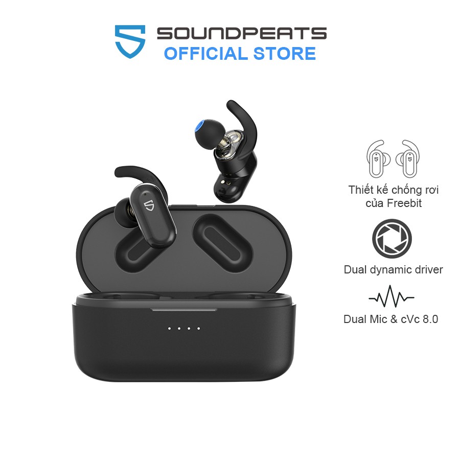 Tai nghe True Wireless SoundPEATS Truengine 2 Dual Dynamic Drivers &amp; Bluetooth V5.0