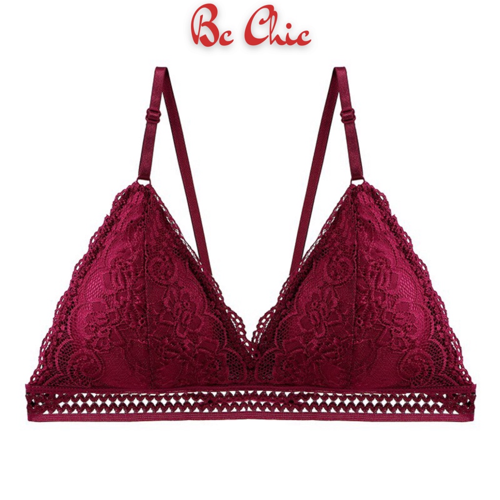 Áo Lót Nữ Ren không gọng mềm mại thiết kế hoạ tiết hoa tôn vòng 1 gợi cảm mẫu B7311 BC_CHIC LINGERIE