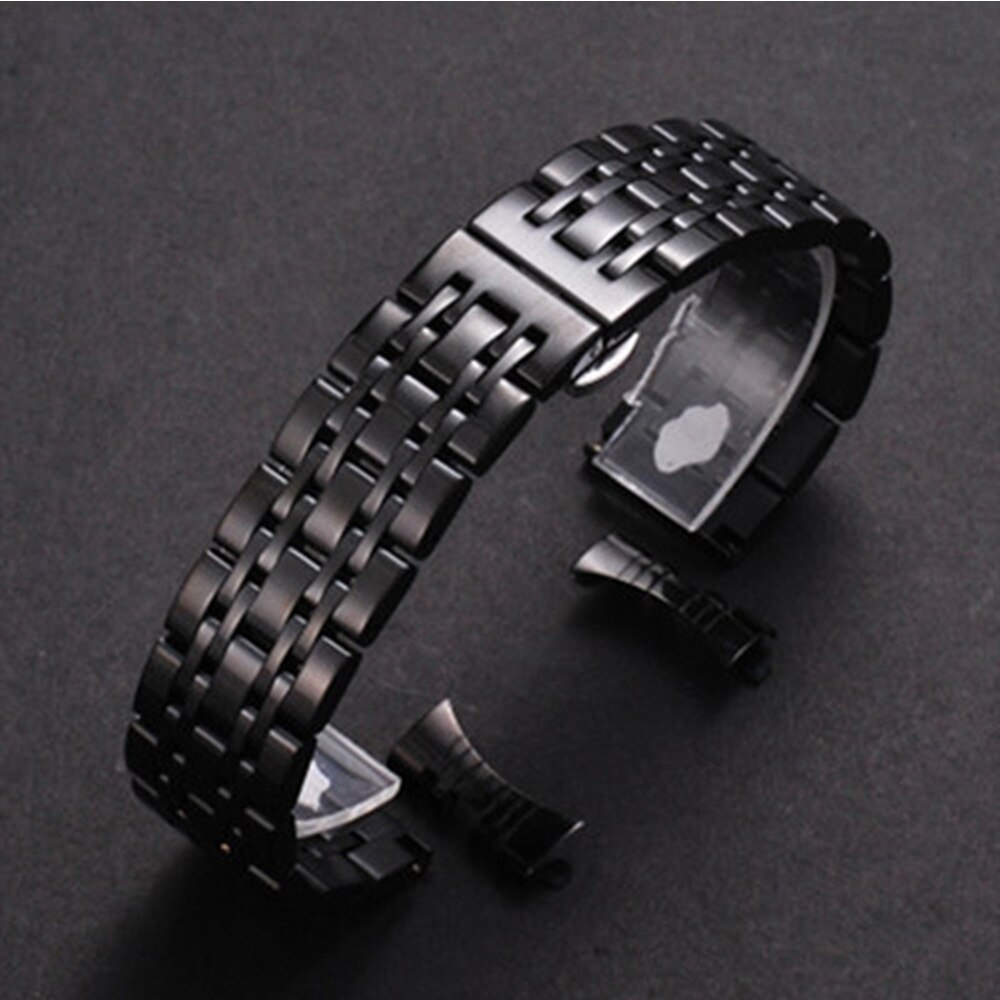 Seven Beads Flat Head Double Pressed Butterfly Clasp Watchband For Wristwatch Straps Arc Mouth Interface Wristbands 14 16 18 19 20 21 22mm