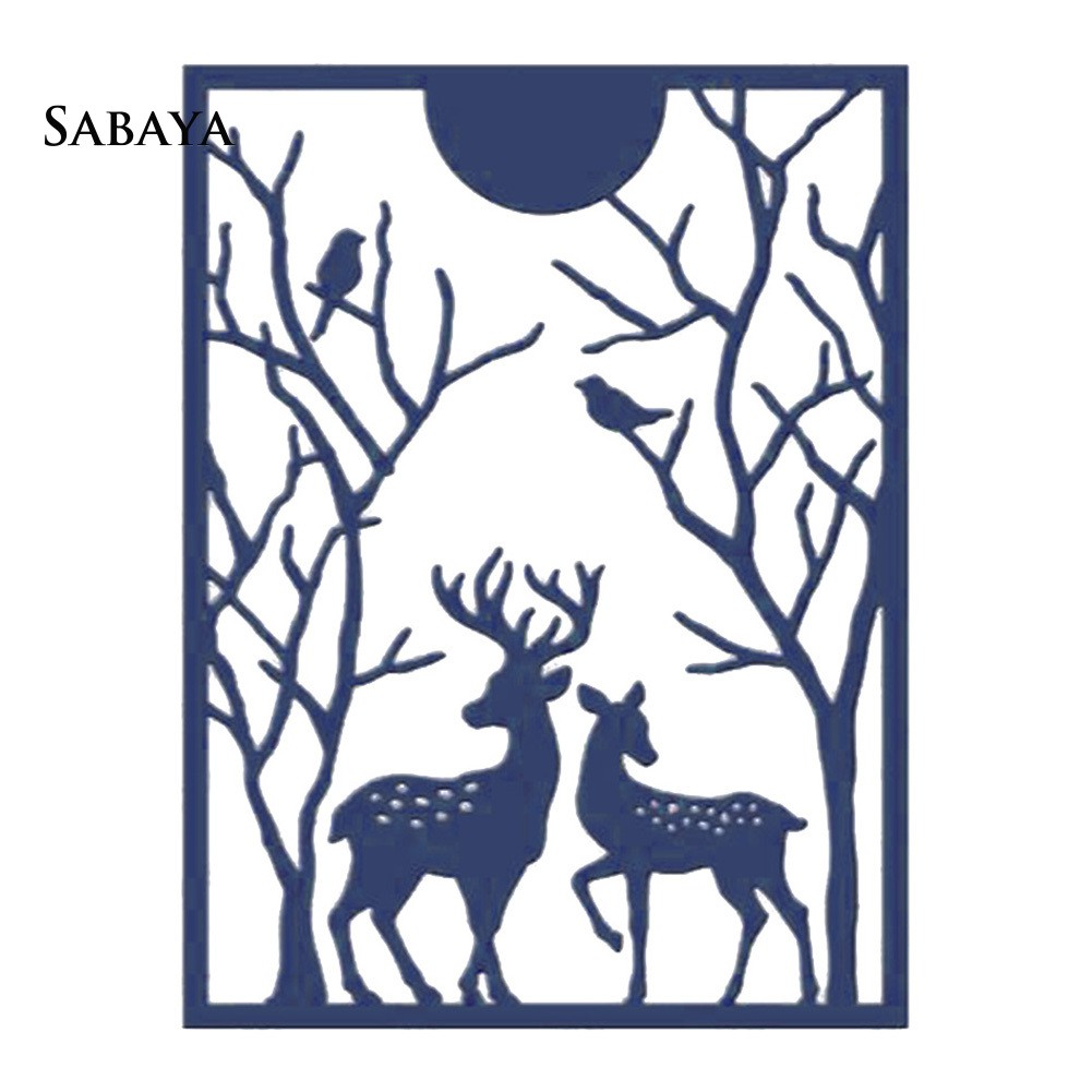 Khuôn cắt giấy kim loại hình hươu trang trí tập ảnh