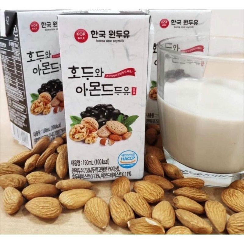 Sữa hạt óc chó hạnh nhân Hàn Quốc 190ml