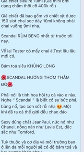 [Mẫu thử] Nước hoa Nữ Scandal