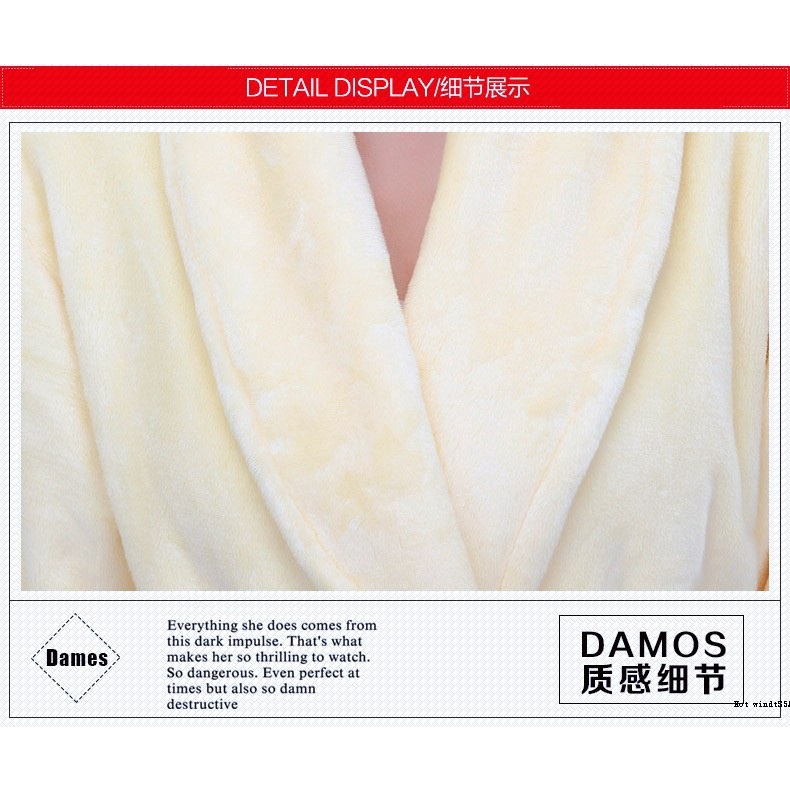 Áo Choàng Tắm Tay Dài Chất Nỉ Dày Dặn Thời Trang Thu Đông Cho Nữ | BigBuy360 - bigbuy360.vn