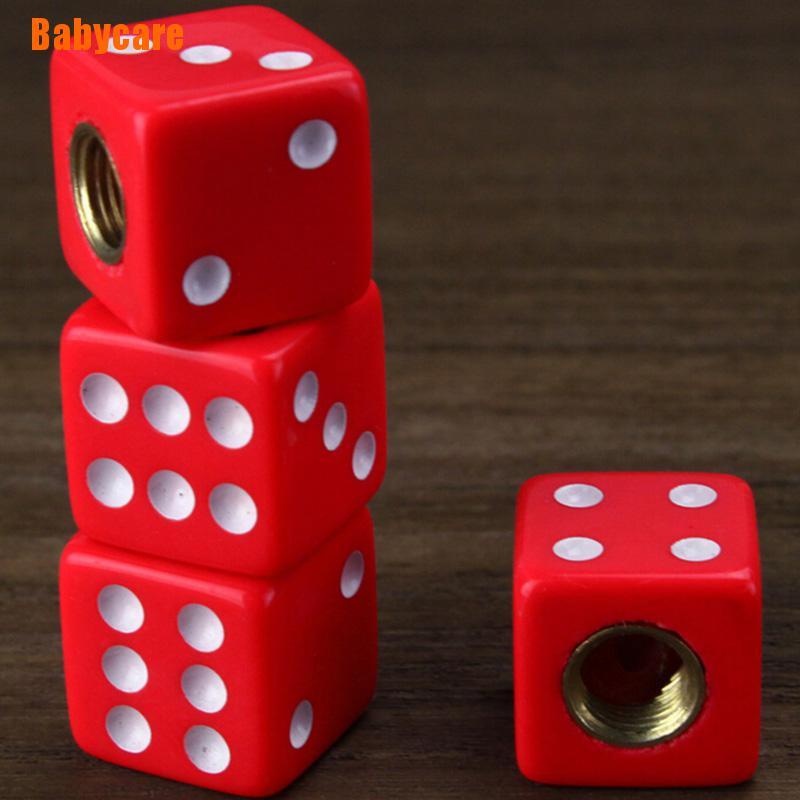 Bộ 4 Nắp Đậy Van Khí Bánh Xe Hình Xúc Xắc