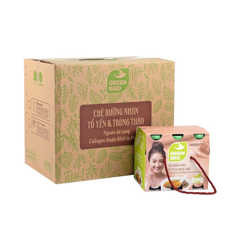 Chè Dưỡng Nhan Tổ Yến và Trùng Thảo Green Bird