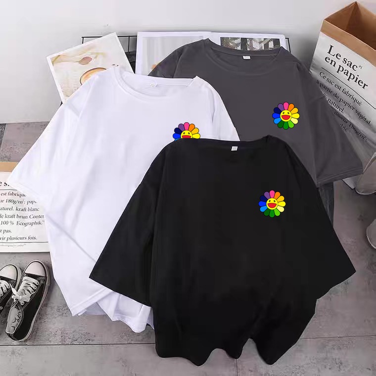 ÁO THUN UNISEX FORM RỘNG NAM NỮ IN HOA CÚC MĂC TRỜI CỰC ĐẸP