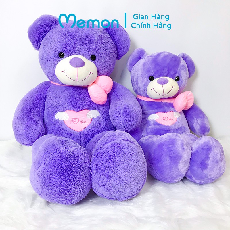 Gấu Bông Teddy Angel Tím Cao Cấp Memon