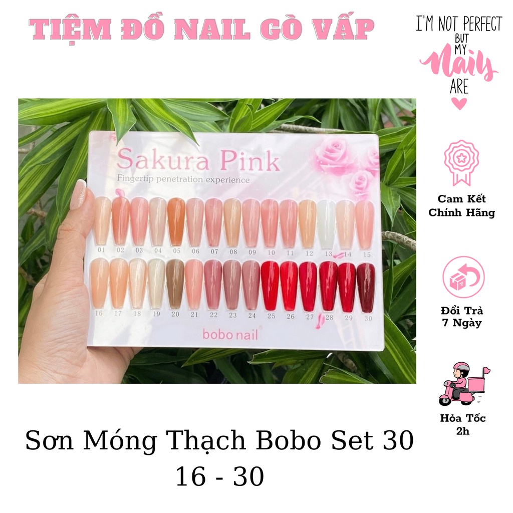 Lẻ ( Màu 16 -> 30 ) Sơn Thạch Bobo Trong Set 30 Chai